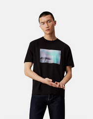 Calvin Klein Basketball Court Graphic Tee Black