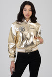 Sissybody Take It Easy Bomber Jacket In Gold