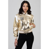 Sissybody Take It Easy Bomber Jacket In Gold