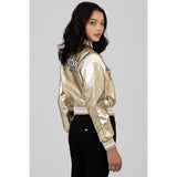 Sissybody Take It Easy Bomber Jacket In Gold