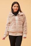 Stella Morgan Womens Zip Through Faux Fur Jacket In Pink
