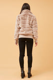 Stella Morgan Womens Zip Through Faux Fur Jacket In Pink