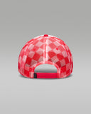 Jordan Boys Deep Dish Trucker Cap In White And Red