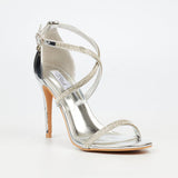 Miss Black Ladies Jazz 44 Heels In Silver