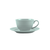 Jenna Clifford -7304 Embossed Lines Duck Egg Cup & Saucer