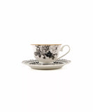 Jenna Clifford -7236 Black Rose Cup & Saucer