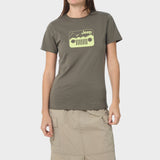 Jeep Womens Iconic Grille Logo T-Shirt In Olive