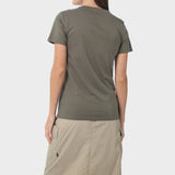 Jeep Womens Iconic Grille Logo T-Shirt In Olive