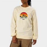 Jeep Ladies Fleece Crewneck Sweat Top White