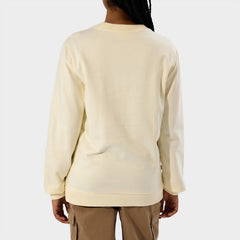 Jeep Ladies Fleece Crewneck Sweat Top White