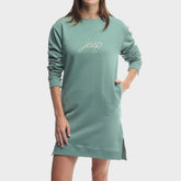 Jeep Womens Branded Sweat Dress In Olive