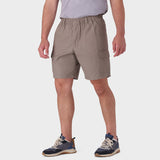 Jeep Mens Hurricane Elasticated Cargo Shorts In Bark