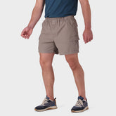 Jeep Mens 14cm Elasticated Cargo Shorts In Bark