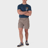 Jeep Mens 14cm Hurricane Elasticated Cargo Shorts In Bark