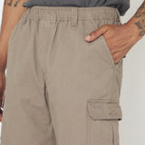 Jeep Mens Waistband Cargo Shorts In Khaki