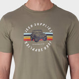 Jeep Mens M Fashion Graphic 1 Up T-Shirt In Olive