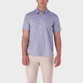 Jeep Mens Casual Textured Shirt In Denim