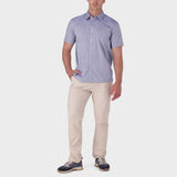 Jeep Mens Casual Textured Shirt In Denim