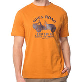 Jeep Mens M Fashion Graphic T-Shirt In Orange