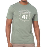 Jeep Mens M Fashion Graphic T-Shirt In Dark Green