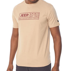 Jeep Mens Graphic T-Shirts In Khaki