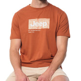 Jeep Mens Fashion Graphic T-Shirt In Orange