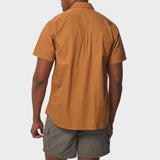 Jeep Mens Workshirt Short Sleeve Shirt Brown