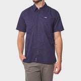 Jeep Mens Workshirt Short Sleeve Shirt Navy