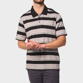 Jeep Mens Yarn Dye Stripe Golfer In Multi