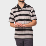 Jeep Mens Yarn Dye Stripe Golfer In Multi