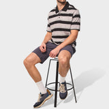 Jeep Mens Yarn Dye Stripe Golfer In Multi