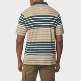 Jeep Mens Yarn Dye Stripe Golfer In Green