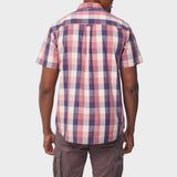 Jeep Mens Yarn Dye Ss Check Shirt Orange