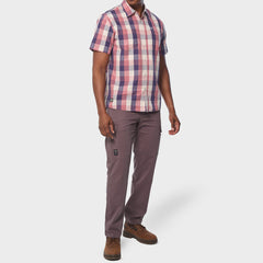 Jeep Mens Yarn Dye Check Shirts in Purple