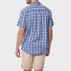 Jeep Mens Yarn Dye Check Shirts in Blue