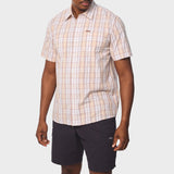 Jeep Mens Yarn Dye Check Shirt In White