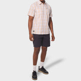 Jeep Mens Yarn Dye Check Shirt In White