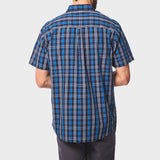 Jeep Mens Yarn Dye Check Shirt In Navy