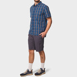 Jeep Mens Yarn Dye Check Shirt In Navy