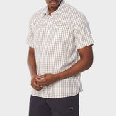 Jeep Mens Yarn Dye Check Shirts in White