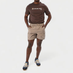 Jeep Mens Hurricane Cargo Shorts In Brown