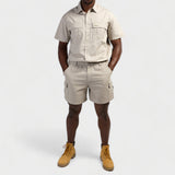 Jeep Mens Hurricane Cargo Shorts In Khaki