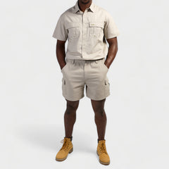 Jeep Mens Hurricane Cargo Shorts In Khaki
