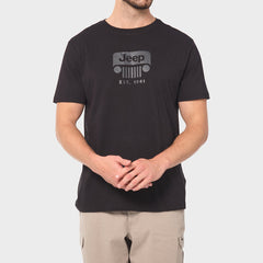 Jeep Mens Core Logo Grill T-Shirt Black