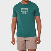 Jeep Mens Core Logo Grill T-Shirt Green