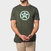 Jeep Mens Core Logo Star T-Shirt Olive