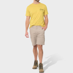 Jeep Mens Tapered Mountain Man Shorts In Khaki