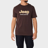 Jeep Applique Mens T-Shirt In Brown