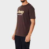 Jeep Applique Mens T-Shirt In Brown