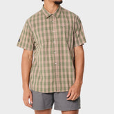 Jeep Mens M Check Shirt In Sage Multi